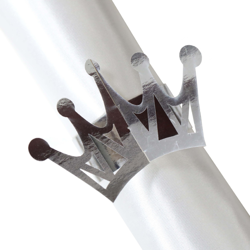 Tarpvalstybinė Europos ir Amerikos vestuvių šventė, atspindinti auksinę karūną, servetėlių sagtis, viešbučio popierinė servetėlių žiedinė sagtis, fabrikas, yra sandėlyje.