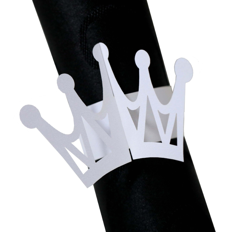 Tarpvalstybinė Europos ir Amerikos vestuvių šventė, atspindinti auksinę karūną, servetėlių sagtis, viešbučio popierinė servetėlių žiedinė sagtis, fabrikas, yra sandėlyje.