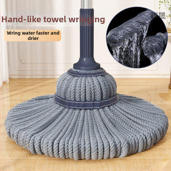 Σφουγγαρίστρα νερού με στρίψιμο στο χέρι, παλιομοδίτικη οικιακή τεμπέλα περιστρεφόμενη σφουγγαρίστρα δαπέδου, εξαιρετικά απορροφητική, χωρίς χέρια, καθαρή, στεγνή και υγρή, διπλής χρήσης