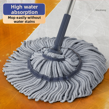 Σφουγγαρίστρα νερού με στρίψιμο στο χέρι, παλιομοδίτικη οικιακή τεμπέλα περιστρεφόμενη σφουγγαρίστρα δαπέδου, εξαιρετικά απορροφητική, χωρίς χέρια, καθαρή, στεγνή και υγρή, διπλής χρήσης