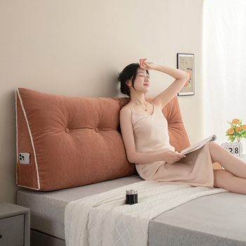 Trikampė lovos pagalvėlė su didele atlošu, tatami miegamojo lova, minkštas krepšys, nuimama ir plaunama lovos pagalvėlė, ilga pagalvė