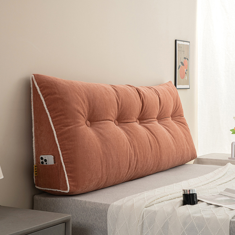 Trikampė lovos pagalvėlė su didele atlošu, tatami miegamojo lova, minkštas krepšys, nuimama ir plaunama lovos pagalvėlė, ilga pagalvė