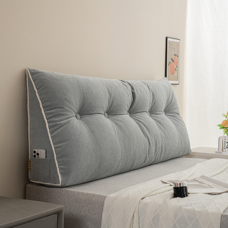 Trikampė lovos pagalvėlė su didele atlošu, tatami miegamojo lova, minkštas krepšys, nuimama ir plaunama lovos pagalvėlė, ilga pagalvė