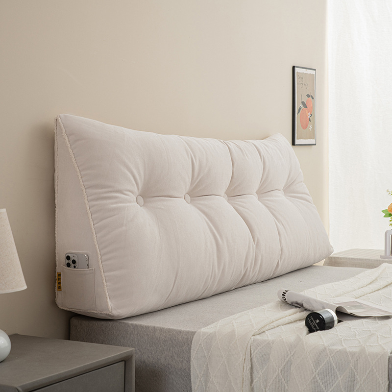 Trikampė lovos pagalvėlė su didele atlošu, tatami miegamojo lova, minkštas krepšys, nuimama ir plaunama lovos pagalvėlė, ilga pagalvė