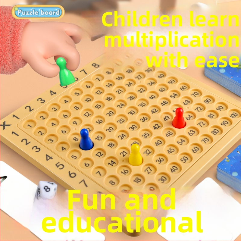 Таблица с формули за умножение девет на девет, математика за начално училище, детски пъзел, 99, умножение, настолна игра за ранно образование, учебни помагала, външна търговия, трансгранични играчки