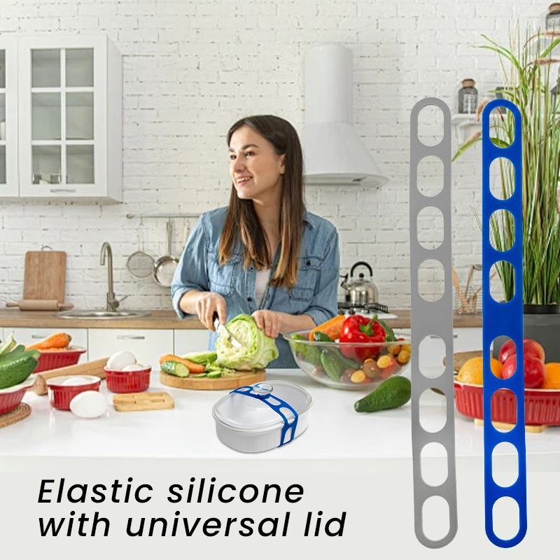 Határokon átnyúló, újrafelhasználható, szilikon anyagú, univerzális fedélrögzítés konzerv fedélpántos doboztartóval