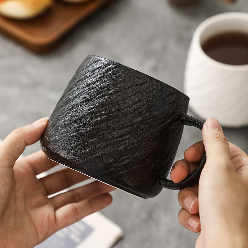 Проста керамична чаша за вода, чаша за закуска, кафе, мляко, чаша с голям капацитет, висококачествена чаша за момичета в общежитието