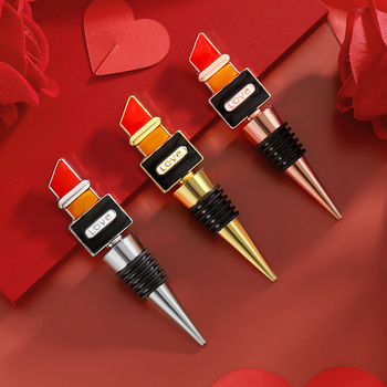 Tarpvalstybinis raudonojo vyno kamštis, kūrybingas lūpų dažų vyno butelio kamštis, vestuvių gimtadienio vakarėlis, maža dovana, vyno konservavimo sandarinimo kamštis