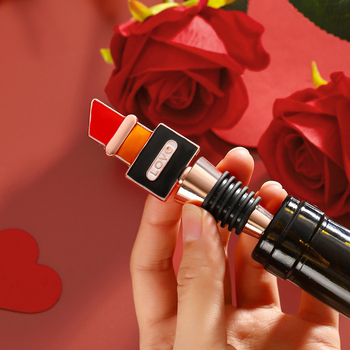 Tarpvalstybinis raudonojo vyno kamštis, kūrybingas lūpų dažų vyno butelio kamštis, vestuvių gimtadienio vakarėlis, maža dovana, vyno konservavimo sandarinimo kamštis