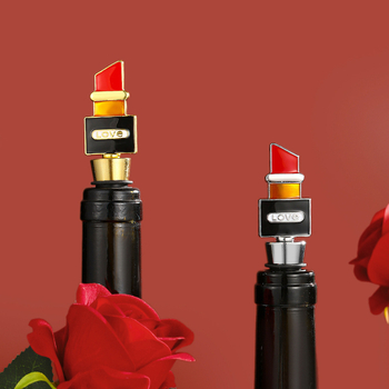 Tarpvalstybinis raudonojo vyno kamštis, kūrybingas lūpų dažų vyno butelio kamštis, vestuvių gimtadienio vakarėlis, maža dovana, vyno konservavimo sandarinimo kamštis