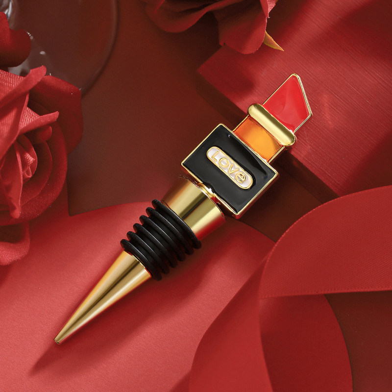 Tarpvalstybinis raudonojo vyno kamštis, kūrybingas lūpų dažų vyno butelio kamštis, vestuvių gimtadienio vakarėlis, maža dovana, vyno konservavimo sandarinimo kamštis