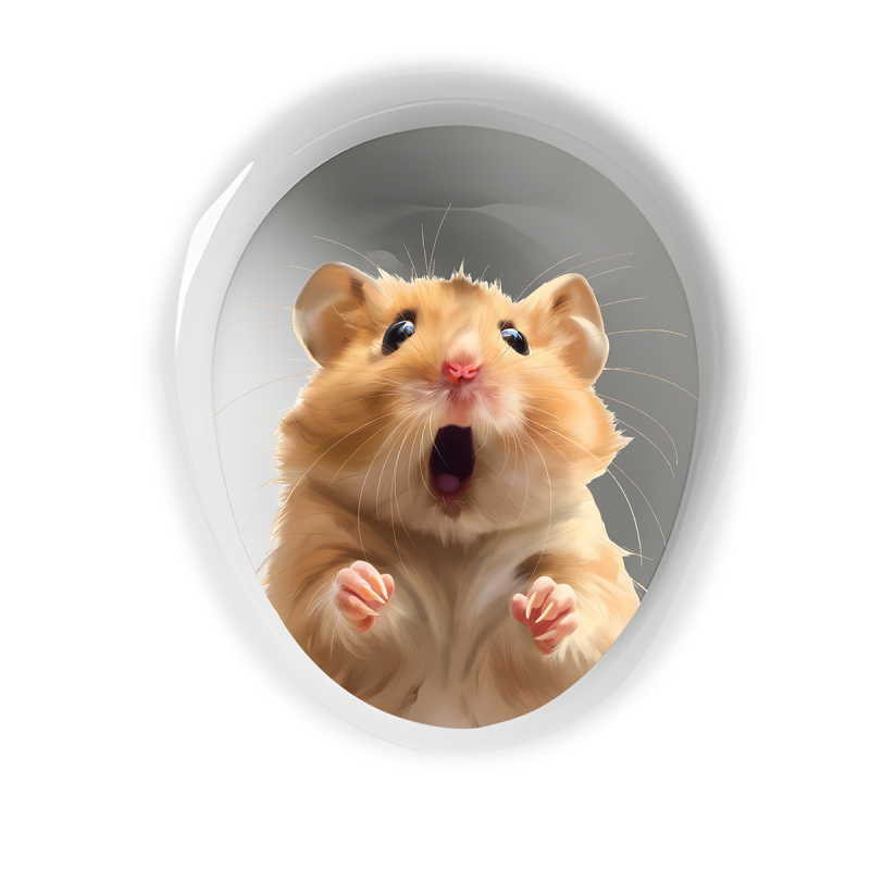 Нови ACC34017 сладки стикери за тоалетна с хамстер, баня, декорация за баня, стикери за дома, водоустойчиви, самозалепващи се