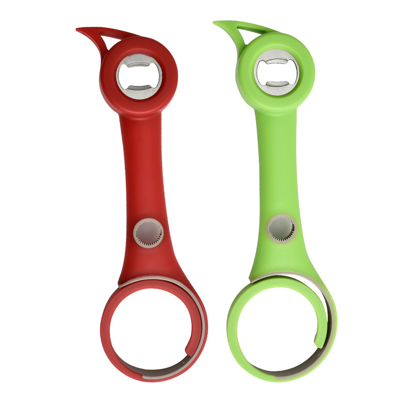 Didmeninė prekyba plastikiniais keturių viename butelių atidarytuvais, kūrybingais pasukamais dangteliais, atvirais alaus skardinėmis, buitiniais daugiafunkciniais butelių atidarytuvais