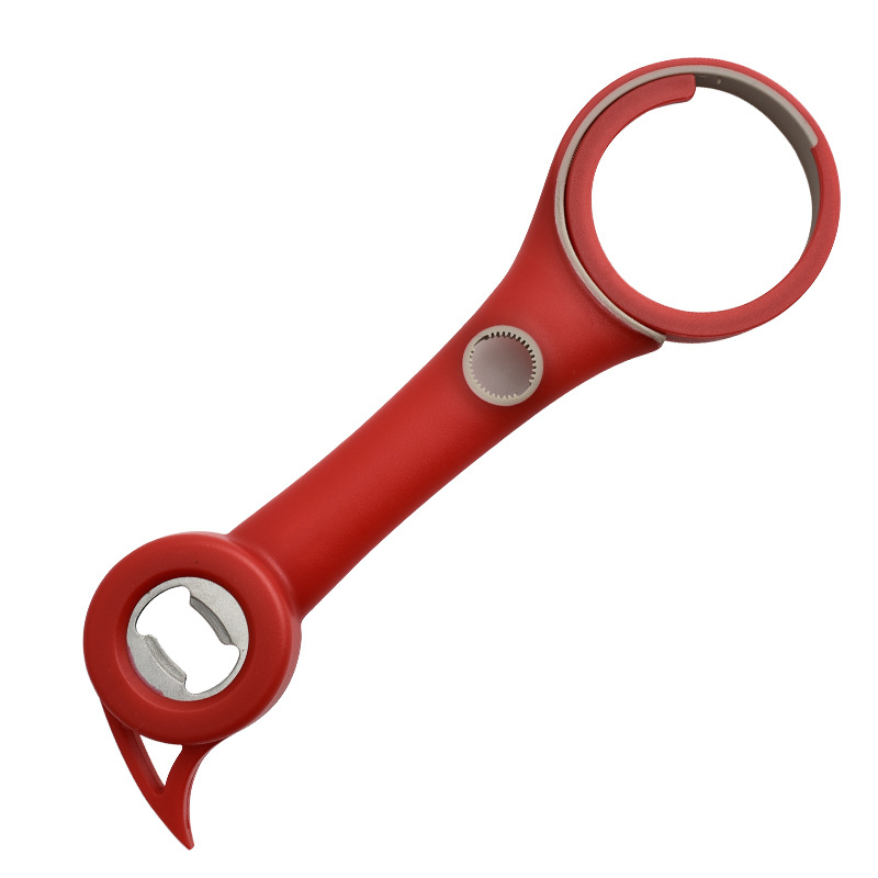 Didmeninė prekyba plastikiniais keturių viename butelių atidarytuvais, kūrybingais pasukamais dangteliais, atvirais alaus skardinėmis, buitiniais daugiafunkciniais butelių atidarytuvais