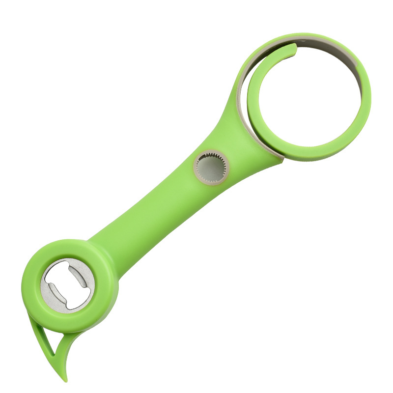 Didmeninė prekyba plastikiniais keturių viename butelių atidarytuvais, kūrybingais pasukamais dangteliais, atvirais alaus skardinėmis, buitiniais daugiafunkciniais butelių atidarytuvais