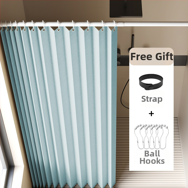 Összecsukható zuhanyfüggöny fürdőszobai vízálló, penészálló, nedves és száraz elválasztó függöny fürdőszobai függöny szövet függöny, csúcskategóriás zuhanyfüggöny