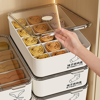 Εσώρουχα και κουτί αποθήκευσης εσωρούχων Ντουλάπα Ντουλάπα σπιτιού Καλάθι χώρισμα ρούχων Ξεχωριστές κάλτσες Σετ τριών τεμαχίων Φινίρισμα Τεχνουργήματος