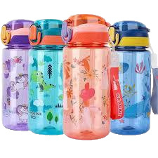 600 ml „Bounce Cartoon“ madingas puodelis su šiaudeliu, suaugusiųjų svarstyklėmis, patogus lauko moterims skirtas virdulys, skirtas tiesioginiam gėrimui mokykloje.