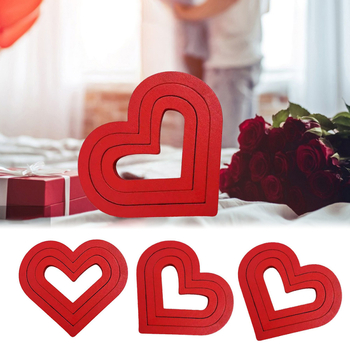 Ornamente decor de dragoste transfrontaliere de Ziua Îndrăgostiților, straturi roșii, în formă de inimă, decorațiuni de birou, modelare, ornamente de nuntă pentru cupluri