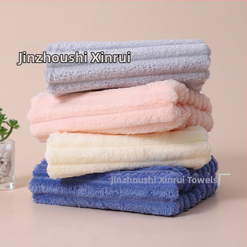 Uus kommibaari korallist sametist vannirätik, paksendatud iseseisev pakend, pehme imav, karvavaba täiskasvanute kodune suplemine