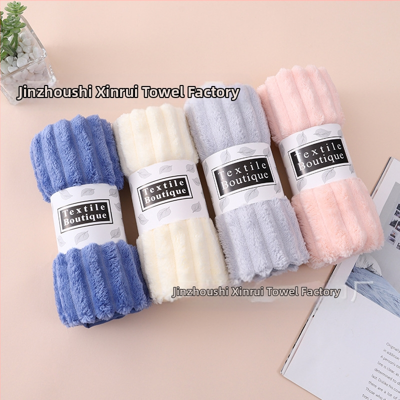 Nový uterák Candy Bar Coral Velvet, zahustený, nezávislý balíček, mäkký savý, neplietajúci, domáci kúpeľ pre dospelých