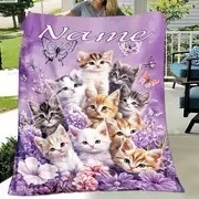 Трансгранично горещо одеяло Shein с плътен цвят, плаващ цветен модел, Пном Пен, пеперуда, домашен любимец, лапа, отпечатък, модел, поддръжка, поколение коса