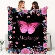 Трансгранично горещо одеяло Shein с плътен цвят, плаващ цветен модел, Пном Пен, пеперуда, домашен любимец, лапа, отпечатък, модел, поддръжка, поколение коса