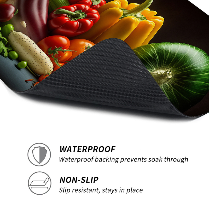 Naujas vaisių ir daržovių spausdinimo dulkių nepraleidžiantis kilimėlis, buitinės viryklės viršus, atsparus purvui, dekoratyvinis kilimėlis, sugeriantis, neslystantis kilimėlis, daugiafunkcis dangtelis