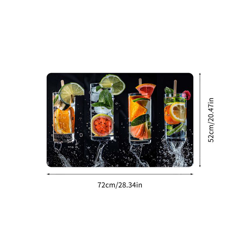 Uus puu- ja köögiviljatrükk tolmukindel padi majapidamispliidi peal mustusekindel dekoratiivne padi imav libisemisvastane padi multifunktsionaalne kattekangas