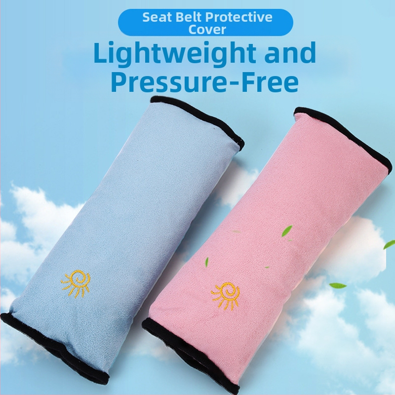 Защитен калъф за раменна подложка за колан за кола, плюшен фиксатор за безопасност на деца, анимационен автомобилен ръкав против цедка за врата