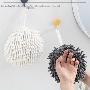 Μπάλα χειρός από σενίλ εξαιρετικά λεπτής ίνας ιαπωνικού στιλ, χαριτωμένη κρεμαστή μπάλα χειρός, στρογγυλή πετσέτα χειρός για την κουζίνα, το μπάνιο και το μπάνιο