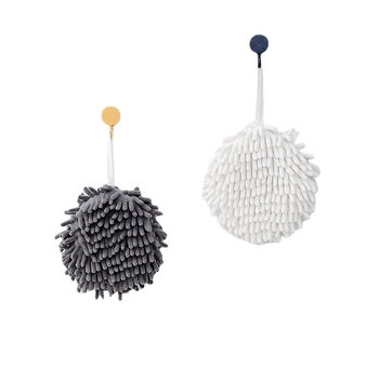 Μπάλα χειρός από σενίλ εξαιρετικά λεπτής ίνας ιαπωνικού στιλ, χαριτωμένη κρεμαστή μπάλα χειρός, στρογγυλή πετσέτα χειρός για την κουζίνα, το μπάνιο και το μπάνιο