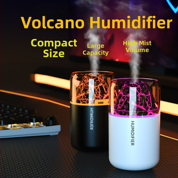 Tarpvalstybinis USB mini vulkano drėkintuvas miegamajam, mažam namų apyvokos daiktui, automobilio staliniam biurui, spalvingai atmosferai, šviesai