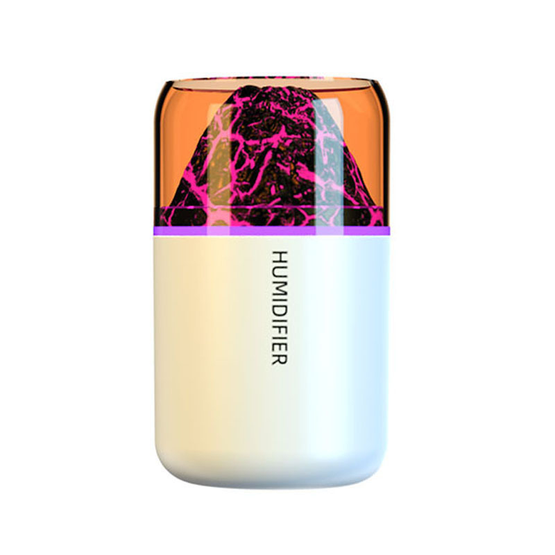 Tarpvalstybinis USB mini vulkano drėkintuvas miegamajam, mažam namų apyvokos daiktui, automobilio staliniam biurui, spalvingai atmosferai, šviesai