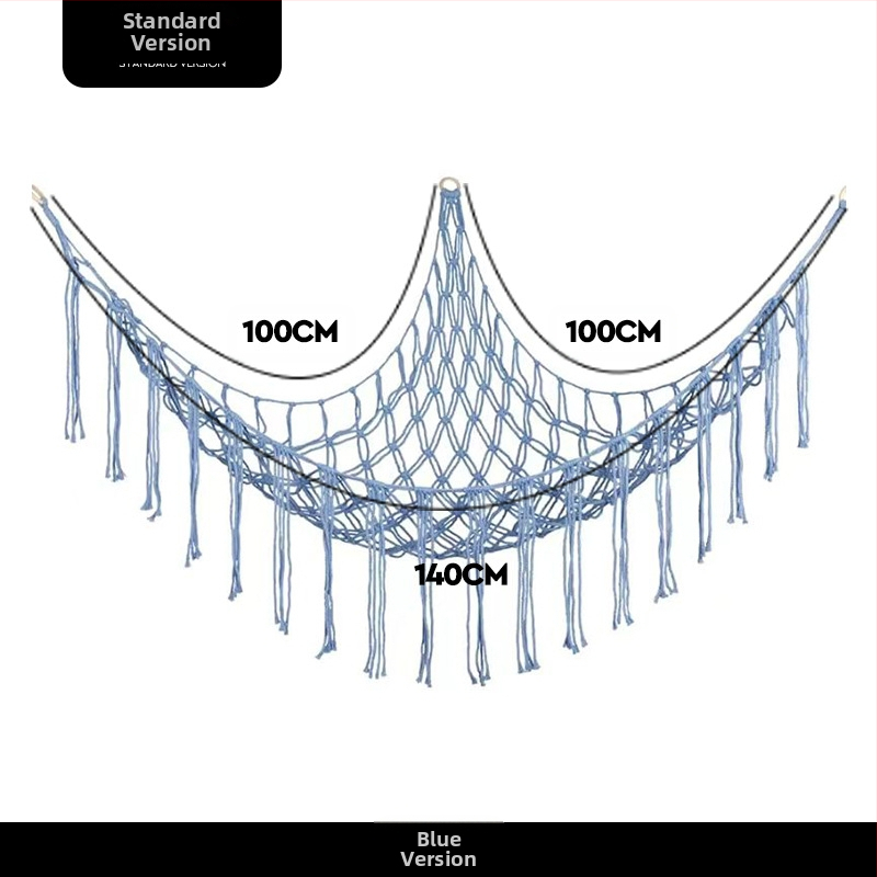 Αιώρα παιχνιδιού τσέπη με δίχτυ Χειροποίητη τσέπη με δίχτυ Λούτρινο παιχνίδι Γωνιακή αποθήκευση Τσέπη τοίχου με φούντα Διακοσμητική τσέπη με δίχτυ
