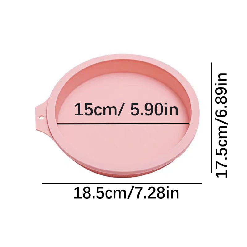 Silikoninė torto forma 4/6.0/8 colių putėsių vaivorykštės šifono buitinė, aukštai temperatūrai atspari, pjaustymo nereikalaujanti sluoksniuota kepimo skarda