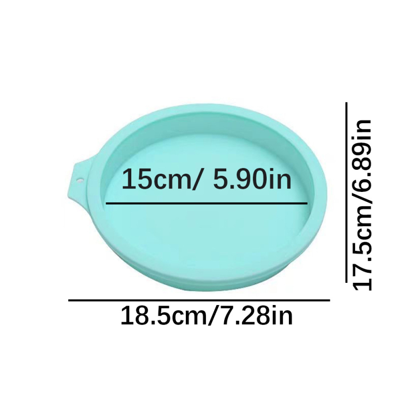 Silikoninė torto forma 4/6.0/8 colių putėsių vaivorykštės šifono buitinė, aukštai temperatūrai atspari, pjaustymo nereikalaujanti sluoksniuota kepimo skarda