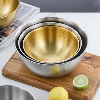 Korea stiilis roostevabast terasest kiirnuudlikauss, salatikauss, kuldne külmnuudlikauss, bibimbap-kauss, pähklipulbrikauss restorani jaoks