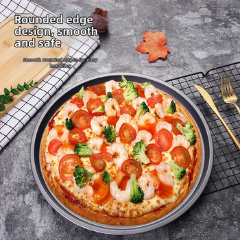 Kepimo forma, garbanota apvali, perforuota anglinio plieno picos keptuvė, negili keptuvės kepimo skarda, galima pasirinkti įvairias specifikacijas