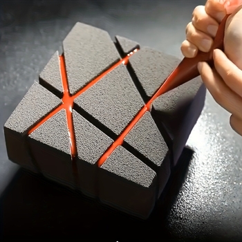 Kvadratinio brūkšnio netaisyklingos putėsių formos silikoninė torto forma kepimo indai „pasidaryk pats“ virtuvės įrankiai šokolado forma