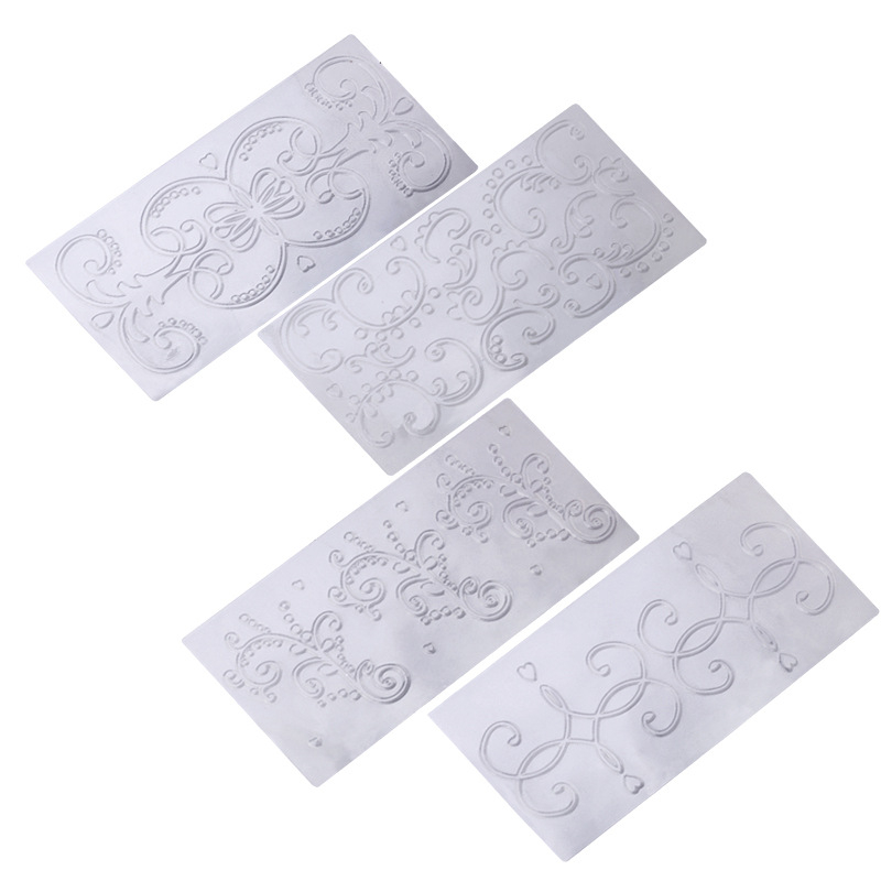 Torto spausdinimo forma Rotango raštas Plokštė Raštas Rėmelis Skaidri plastikinė tekstūros forma Desertas Šokoladinis Fondant Spausdinimas