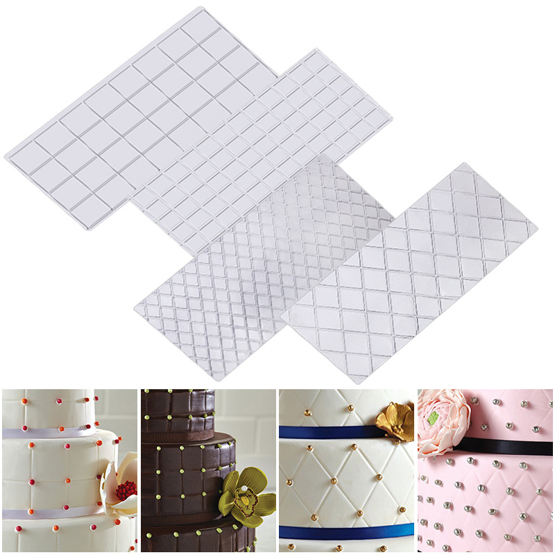 Torto spausdinimo forma Rotango raštas Plokštė Raštas Rėmelis Skaidri plastikinė tekstūros forma Desertas Šokoladinis Fondant Spausdinimas