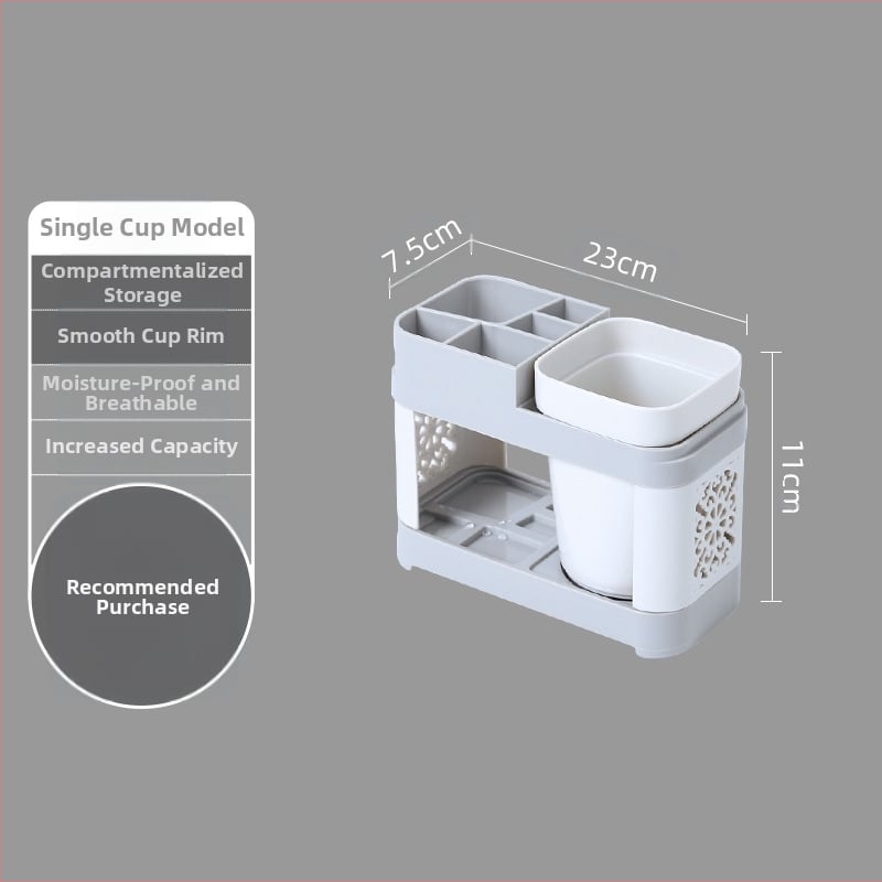 Prausimosi puodelio dantų šepetėlių laikiklio rinkinys, kūrybinga šeima, pora, namai, dantų šepetėlių laikiklis su dviem puodeliais, tualetas, vonios kambarys, burnos skalavimo puodelis