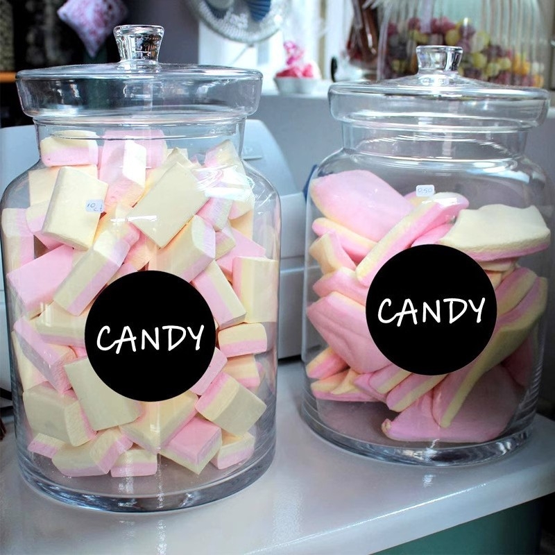 Ismételhető, törölhető, vízálló fekete diy matricák, fehér toll, praktikus táblára való tároló, pvc névmatricák