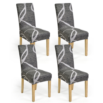 4/6 tk piiriülest rasket piimasiidist toolikatet koduseks elastseks toolikatteks, mis sobib nelja aastaaja universaalseks moodsaks lihtsaks söögitooliks