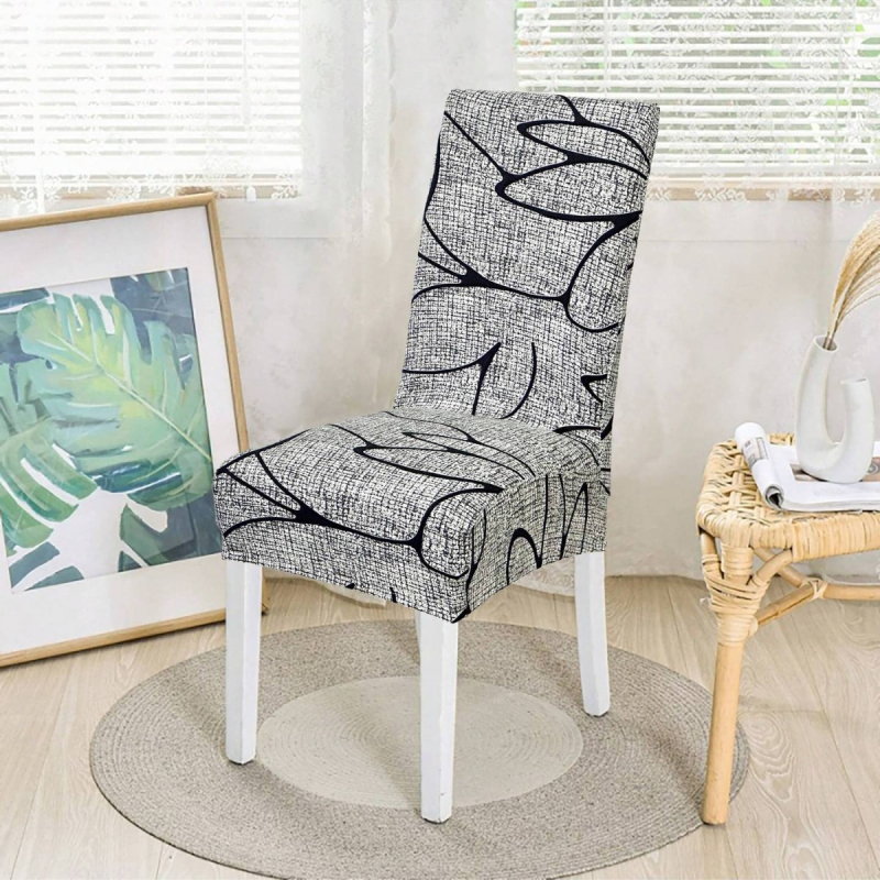 4/6 tk piiriülest rasket piimasiidist toolikatet koduseks elastseks toolikatteks, mis sobib nelja aastaaja universaalseks moodsaks lihtsaks söögitooliks