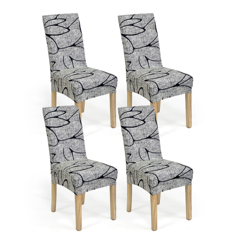 4/6 tk piiriülest rasket piimasiidist toolikatet koduseks elastseks toolikatteks, mis sobib nelja aastaaja universaalseks moodsaks lihtsaks söögitooliks