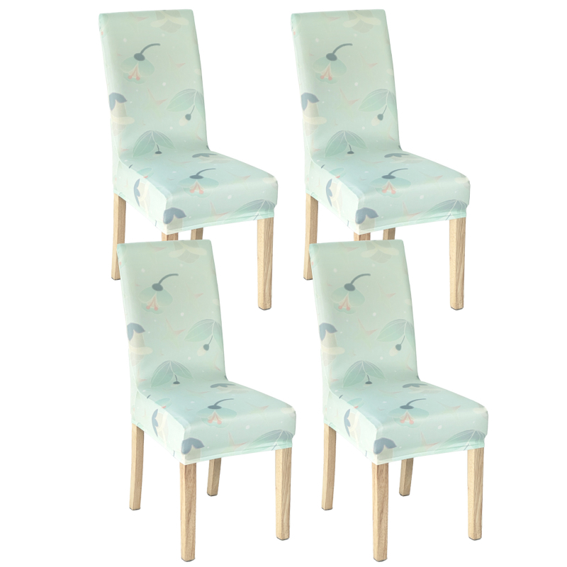 4/6 tk piiriülest rasket piimasiidist toolikatet koduseks elastseks toolikatteks, mis sobib nelja aastaaja universaalseks moodsaks lihtsaks söögitooliks