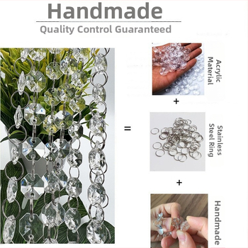 Vestuvių karoliukų grandinėlė, švino krištolo karoliukų virvelė, vestuvių scena, scenos lubų dekoracija, akrilo krištolo aštuonkampė karoliukų užuolaida
