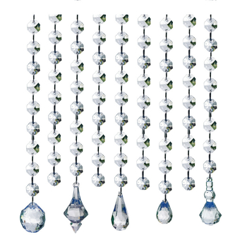 Vestuvių karoliukų grandinėlė, švino krištolo karoliukų virvelė, vestuvių scena, scenos lubų dekoracija, akrilo krištolo aštuonkampė karoliukų užuolaida